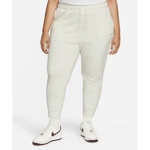 Nike Women's Oatmeal Heather Club Fleece Joggers Sweatpants (DV5085-141) Size 3X